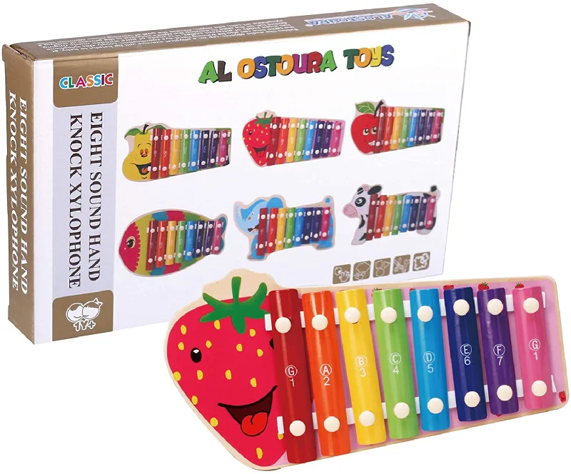 durable wooden toys                  Strawberry Hand Xylophone