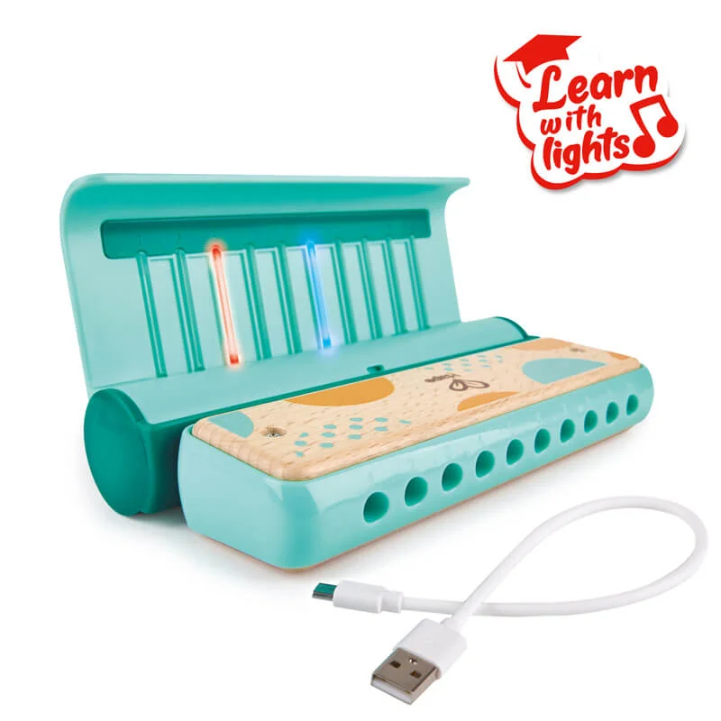 naturally finished and non-toxic wooden toys Teach me Harmonica Learn with Lights Hape naturally finished and non-toxic wooden toys Teach me Harmonica Learn with Lights Hape