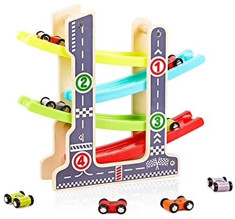 enchanting wooden toys that bring joy and happiness to children                   Traffic car slider