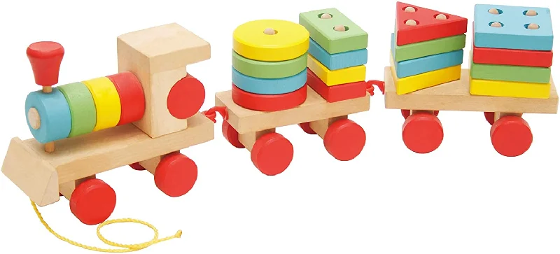 sustainably sourced wooden toys                   Train shaped Wooden  Toy