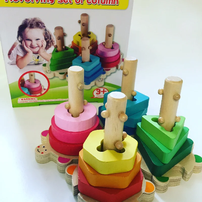 functional wooden toys               Twist and turn Stacker wooden