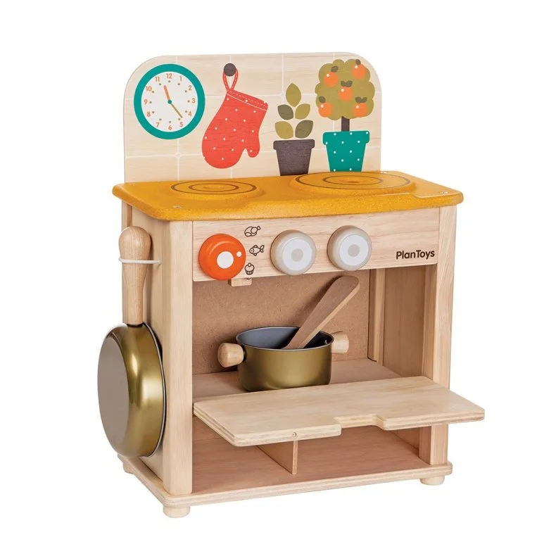 thoughtfully designed wooden toys              Viga Mini Kitchen- Wooden Set Red