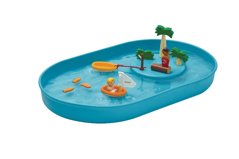 safe wooden toys for babies              Water Play Set - Plan Toys