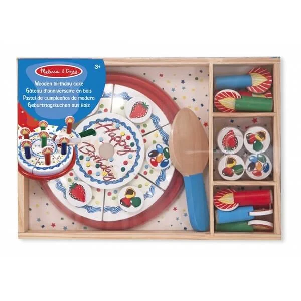 tactile wooden toys                   Wooden Birthday Cake - Melissa & Doug