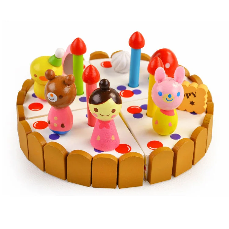 tactile wooden toys                   Wooden Decoration Cake Set