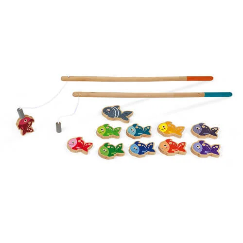 thoughtfully designed wooden toys              Wooden Let's Go Fishing Game Janod