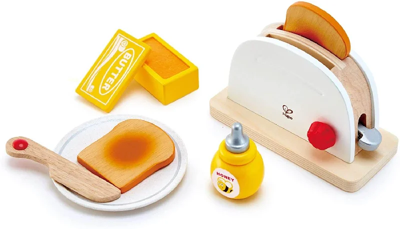 engaging and educational wooden toys                  Wooden Pop-Up Toaster Set