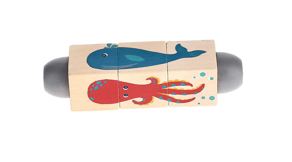 eco-friendly and sustainable wooden toys that promote environmental awareness Wooden Twist Block Puzzle - Ocean eco-friendly and sustainable wooden toys that promote environmental awareness Wooden Twist Block Puzzle - Ocean