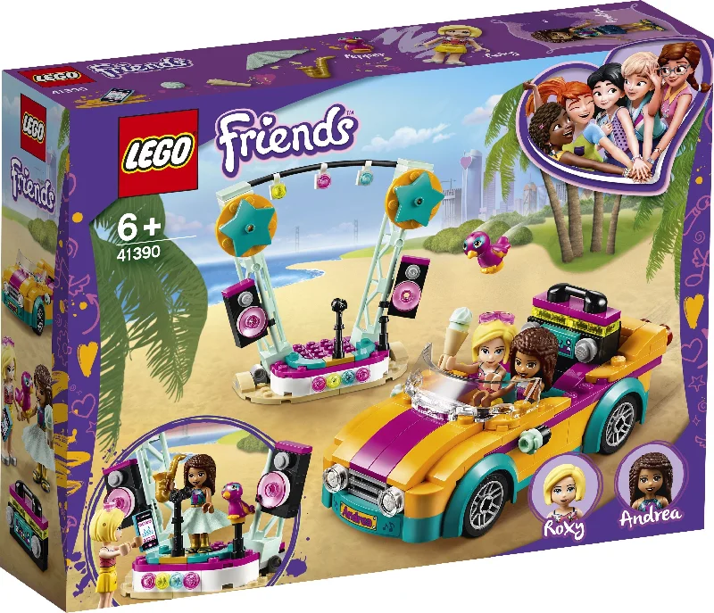 Intricately designed LEGOLEGO 41390 Friends Andrea's Car & Stage