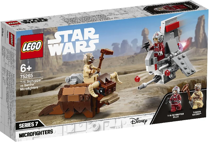 Offering hours of entertainment LEGOLEGO 75265 Star Wars Microfighters T-16 Skyhopper Vs Bantha