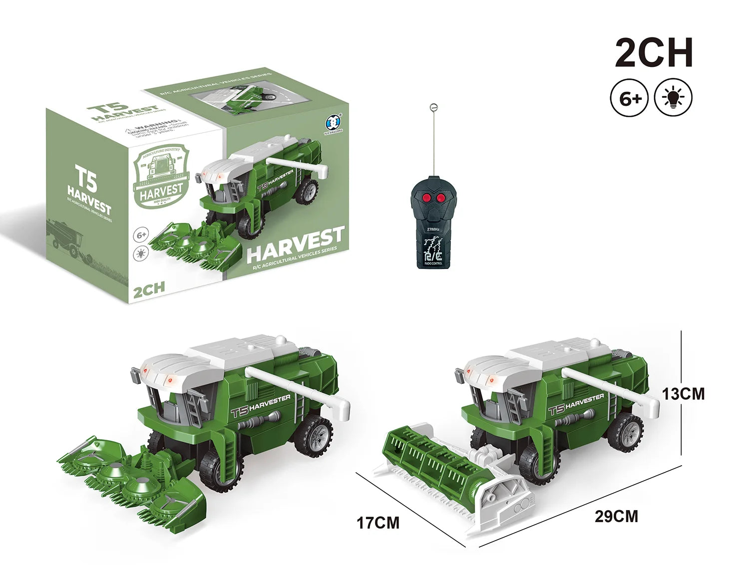 Playful toys Remote Controlled RC 2-Channel T5 Harvester