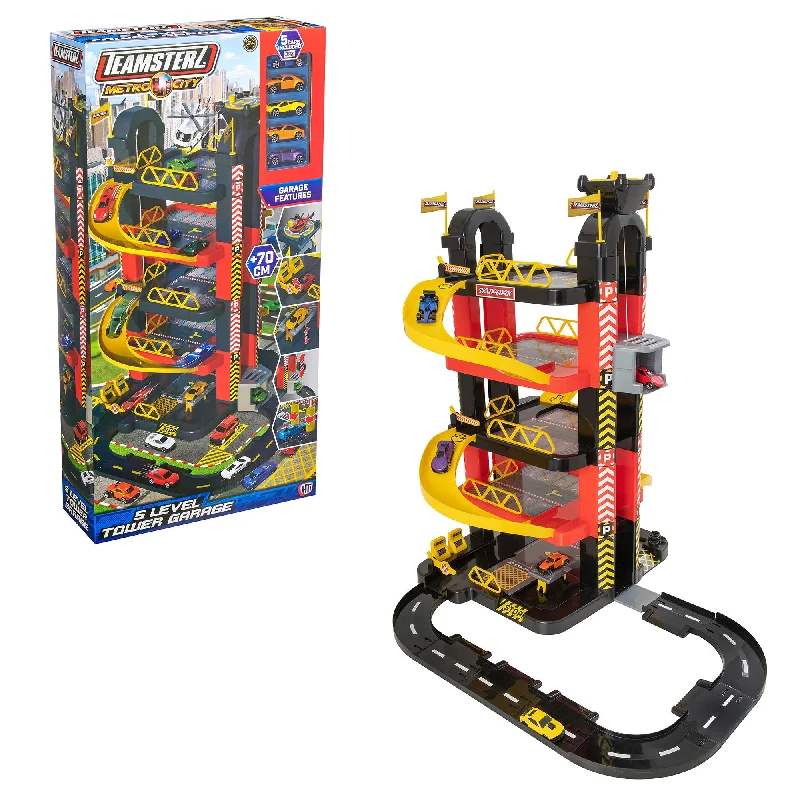 High-quality toy cars Teamsterz Metro City 5 Level Tower Garage - Includes 5 Die Cast Cars High-quality toy cars Teamsterz Metro City 5 Level Tower Garage - Includes 5 Die Cast Cars