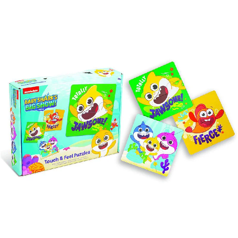 Challenging puzzles Baby Shark Big Show Touch & Feel Puzzles 3pk
