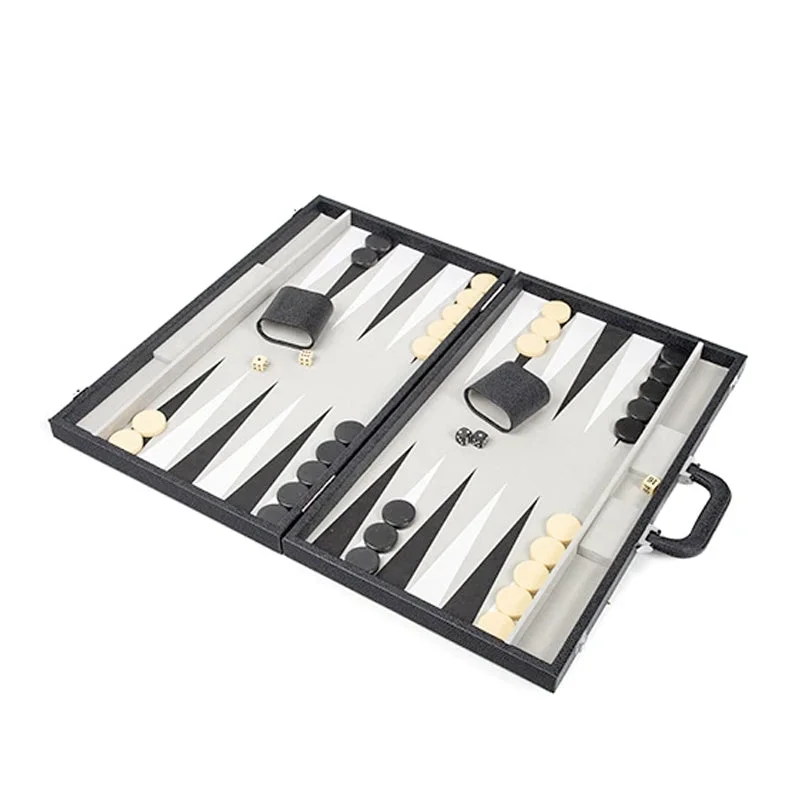 Strategic puzzles Backgammon Set, Onyx Black Large