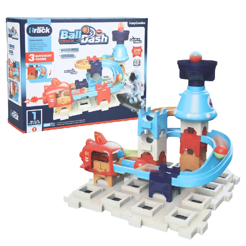 Age-appropriate puzzles Ball Dash Space Theme 28pc Game Playset