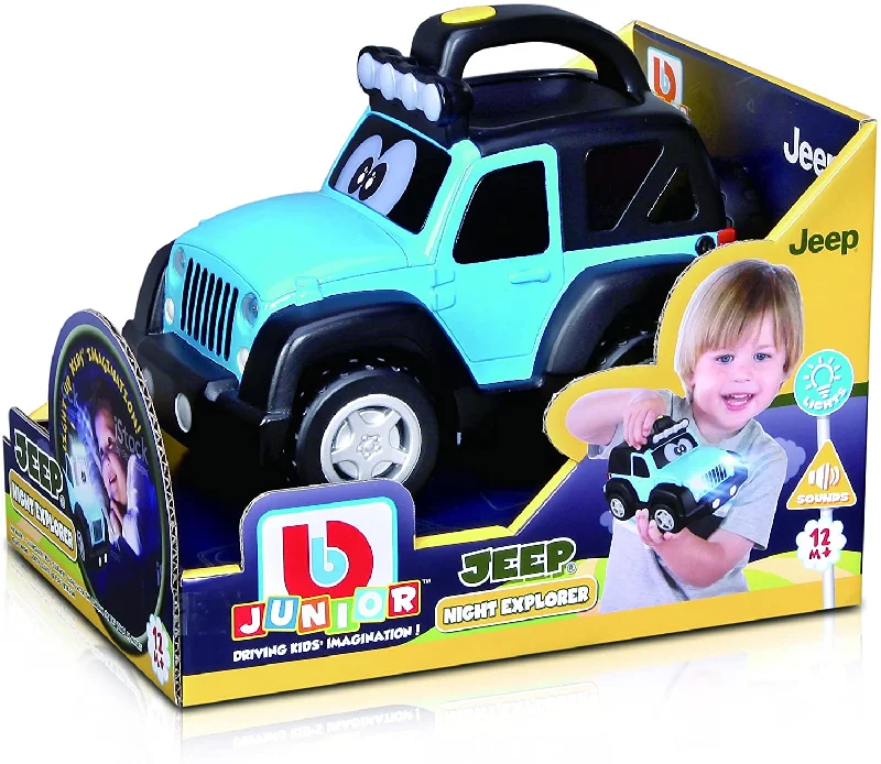 High-quality materials toys Bb Junior Jeep Night Explorer Jeep Wrangler - Blue