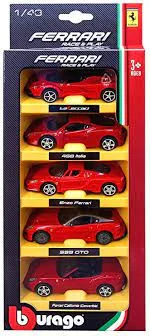 High-quality materials toys Bburago Ferrari RacePlay Car Set Scale 1:43 Diecast Car - Pack of 5 High-quality materials toys Bburago Ferrari RacePlay Car Set Scale 1:43 Diecast Car - Pack of 5