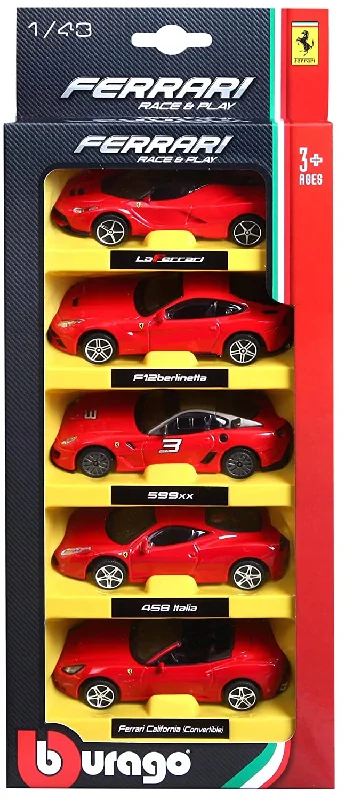Fun toy carsBburago Ferrari R&P 2.75' Evolution Car - Pack of 5