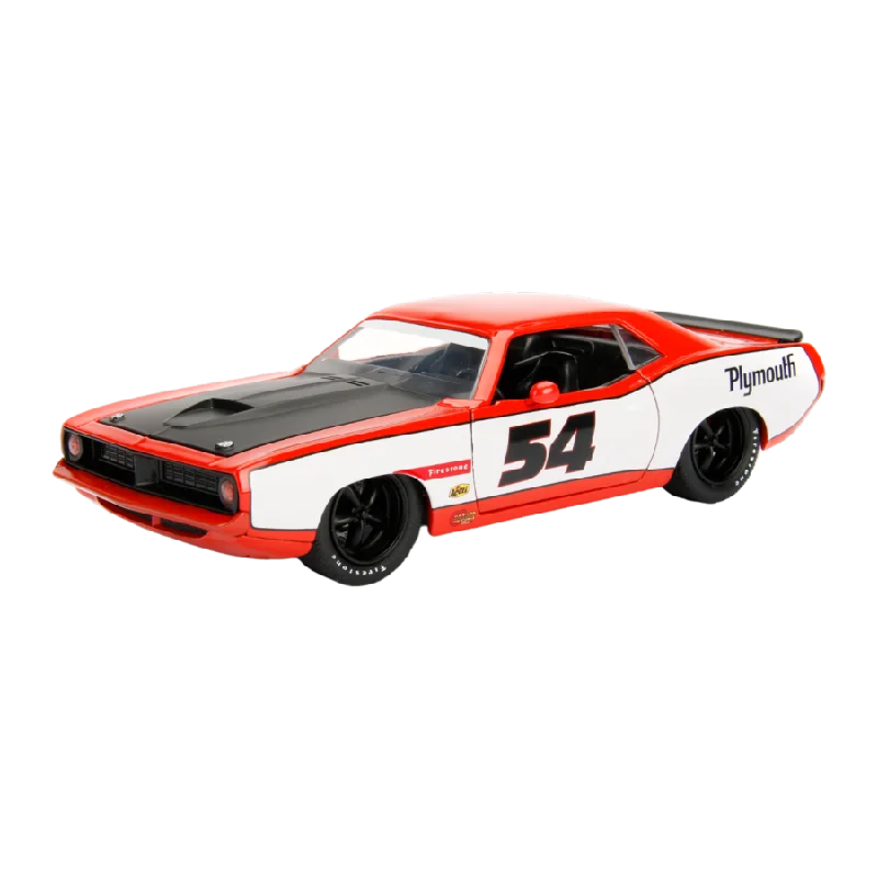 Fun toy carsBig Time Muscle - 1973 Plymouth Barracuda 1:24 Scale Diecast Vehicle