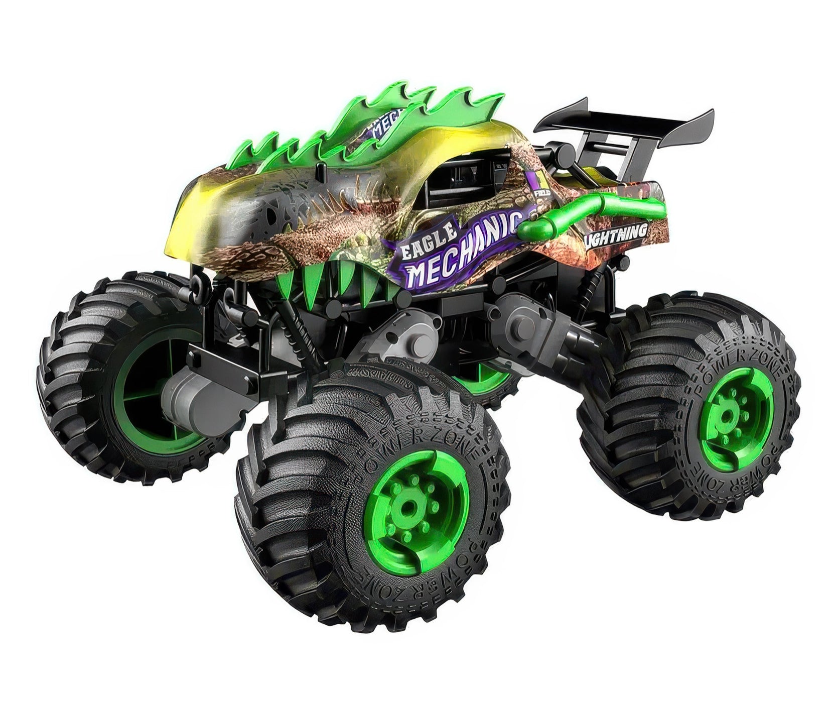 Durable toysBig Wheel Tyrannosaurus Dinosaur RC Monster Truck - Green