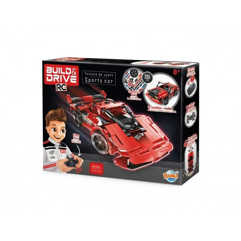 Realistic toy carsBUKI Build & Drive Sports Car with RC
