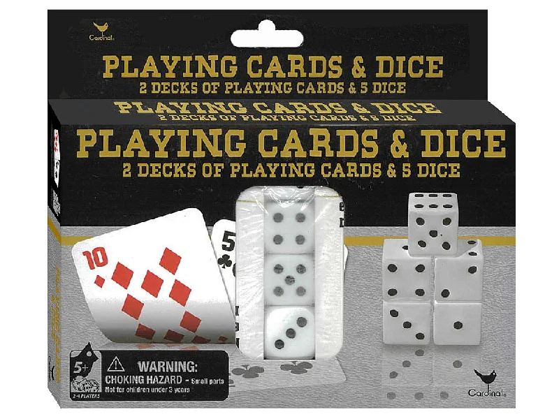 Thought-provoking puzzles CARDINAL 2 CARD DECKS & 5 DICE