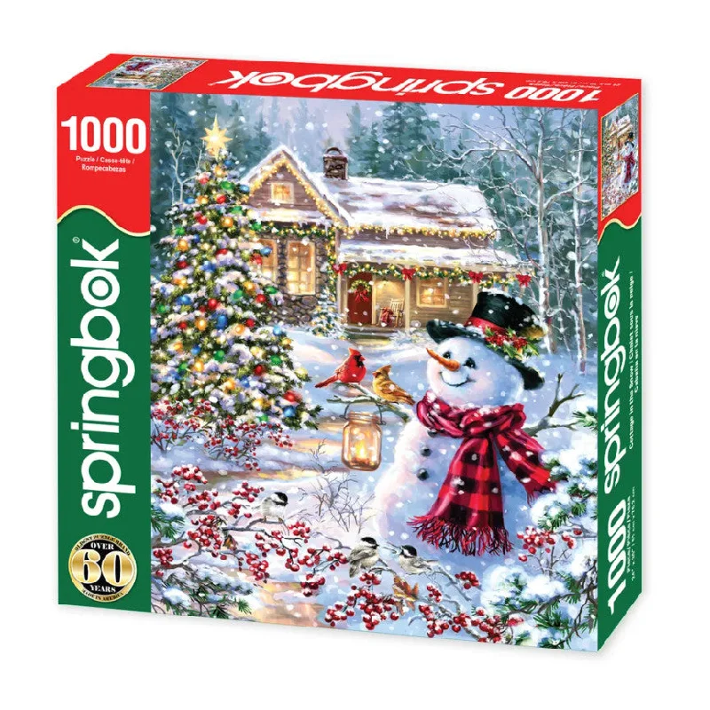 Age-appropriate puzzles Cottage In The Snow 1000 Piece Puzzle