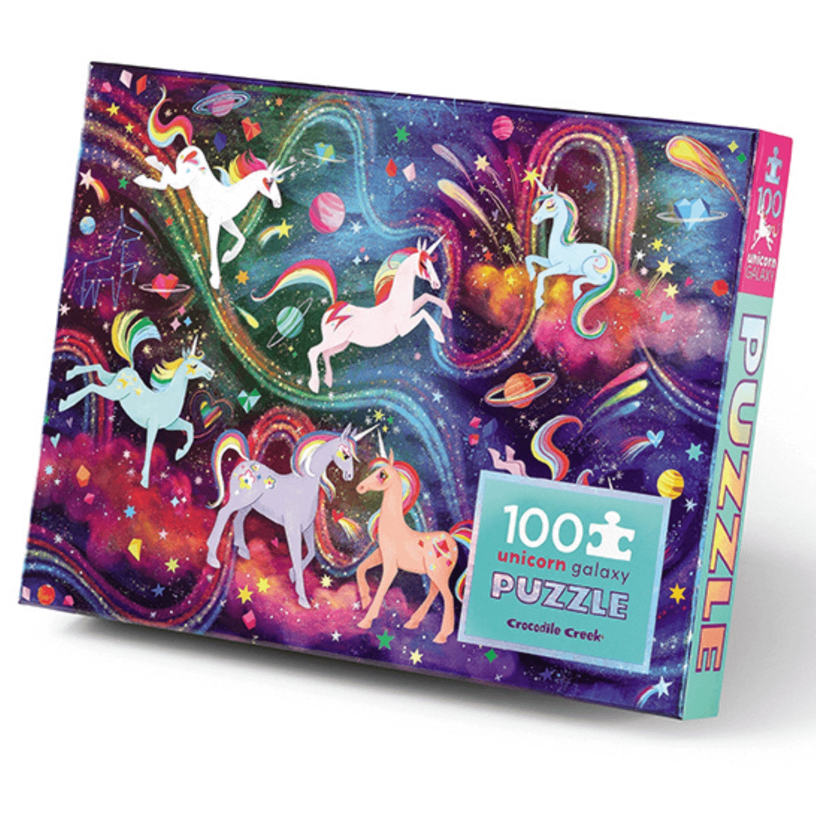 Relaxing games Crocodile Creek | Holographic Puzzle 100 pc - Unicorn Galaxy