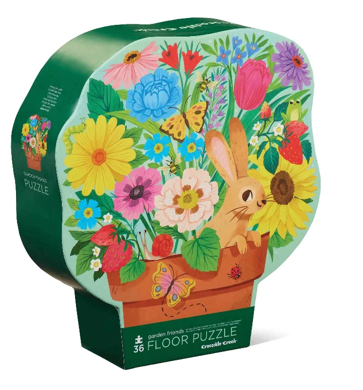 Multi-level puzzles Crocodile Creek Puzzle | Floor | 36 pc Garden Friends