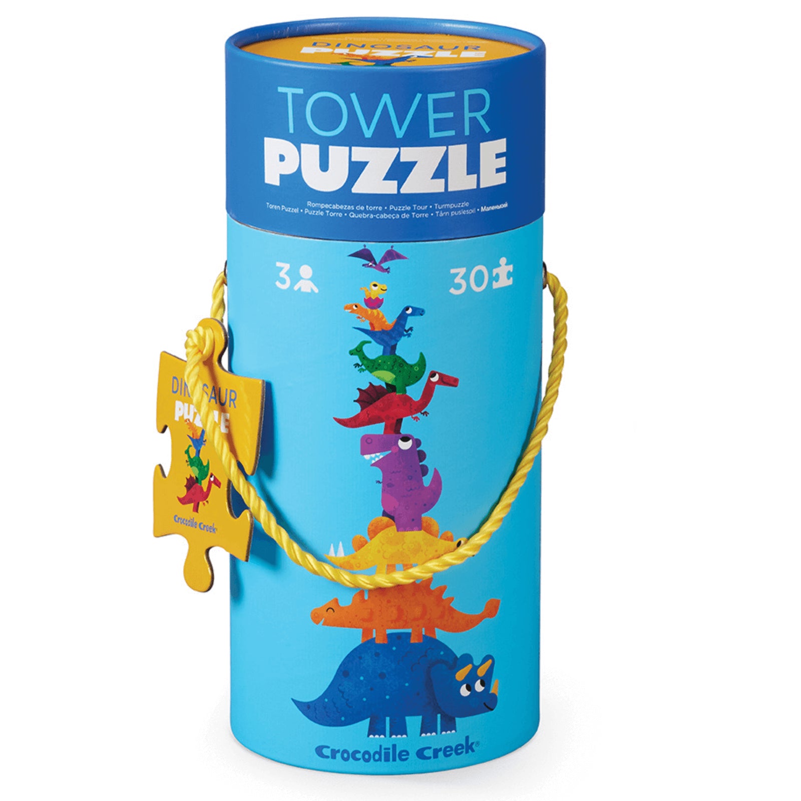 Engaging puzzlesCrocodile Creek | Tower Puzzle 30pc Dinosaur