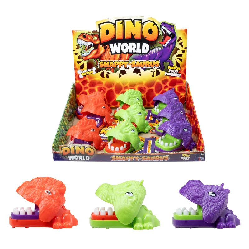 Multi-level puzzles Dino World Snappy-Saurus Watch Your Fingers Game
