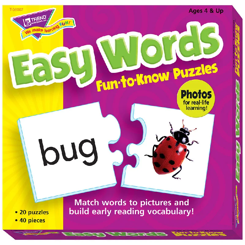 Casual games Fun-to-Know Easy Words Matching Puzzle Game - Educational Toy