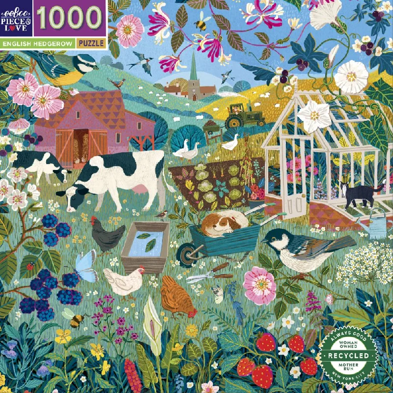 Fast-paced games eeBoo 1000 pc puzzle | English Hedgerow