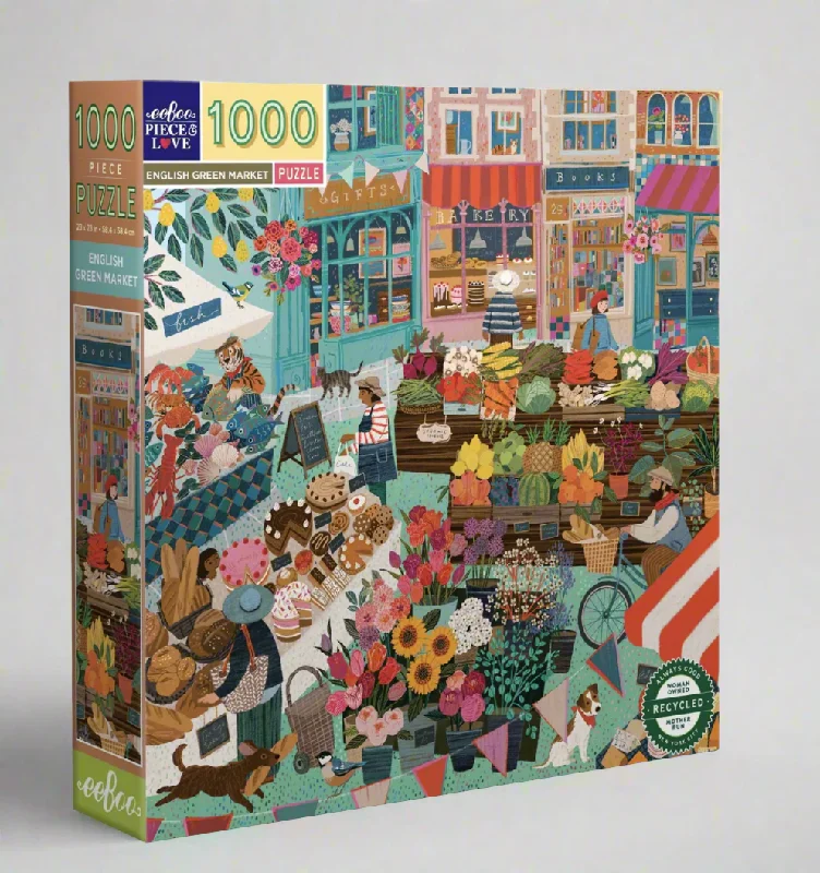Entertaining games English Green Market 1000 Piece Puzzle