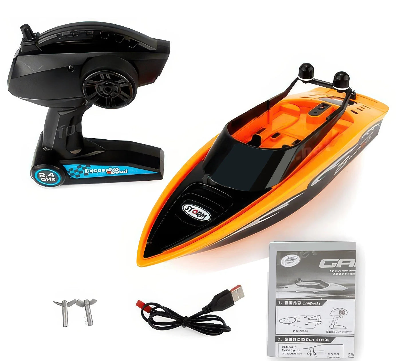 Playful toys 'Excessive Speed' RC Remote Controlled Toy Racing Boat - Assorted