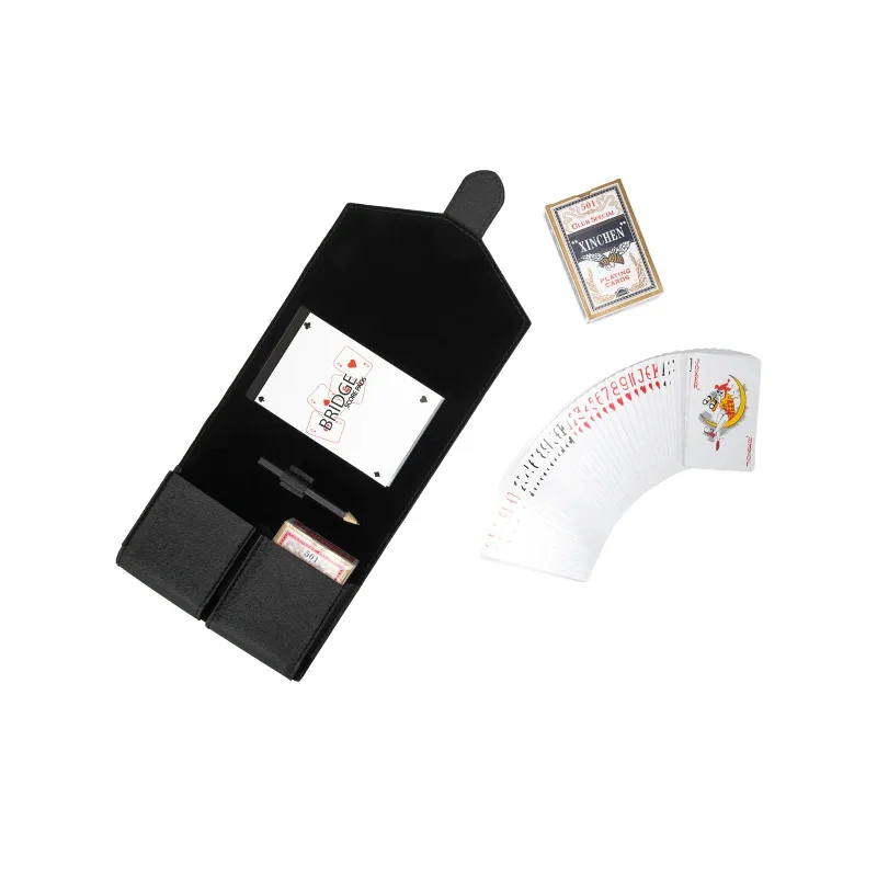 Social games Fold-Up Poker Card Travel Set in Black