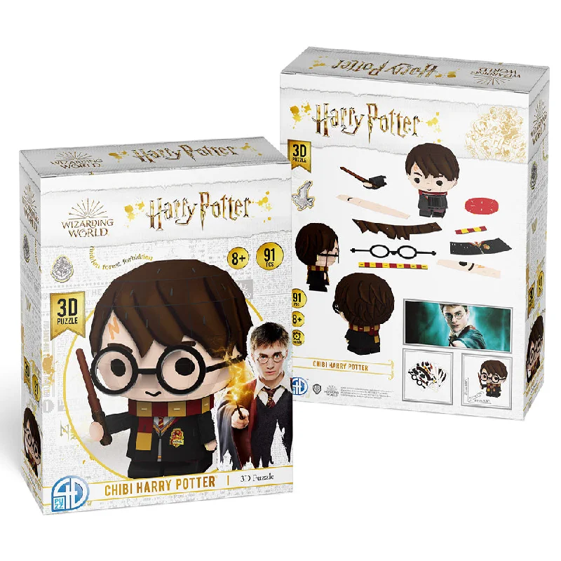 Engaging puzzlesHarry Potter 4D Build Chibi Style Character 91pc Puzzle Model Kit