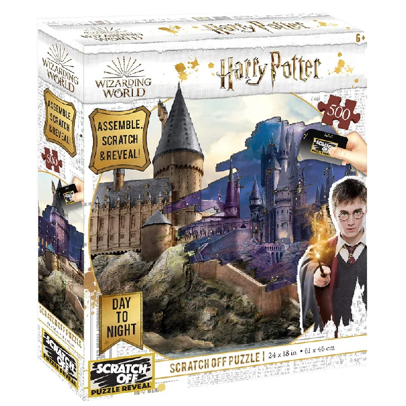 Intricate puzzles Harry Potter Hogwarts Castle Day To Night Scratch Off Jigsaw Puzzle 500pc