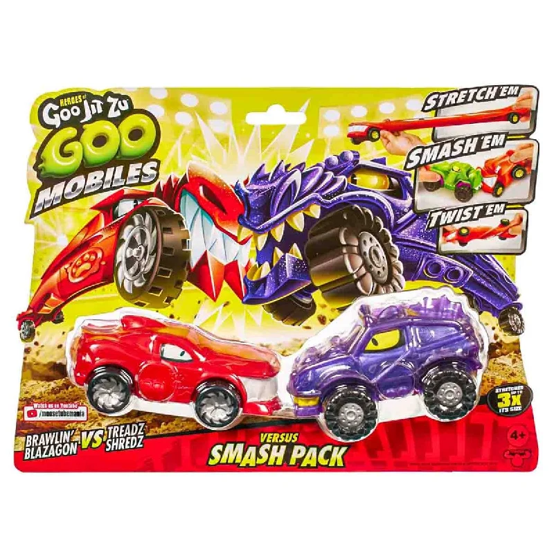 Playful toys Heroes of Goo Jit Zu Goo Mobiles Brawlin' Blazagon vs Treadz Shredz Stretch Vehicles Playful toys Heroes of Goo Jit Zu Goo Mobiles Brawlin' Blazagon vs Treadz Shredz Stretch Vehicles