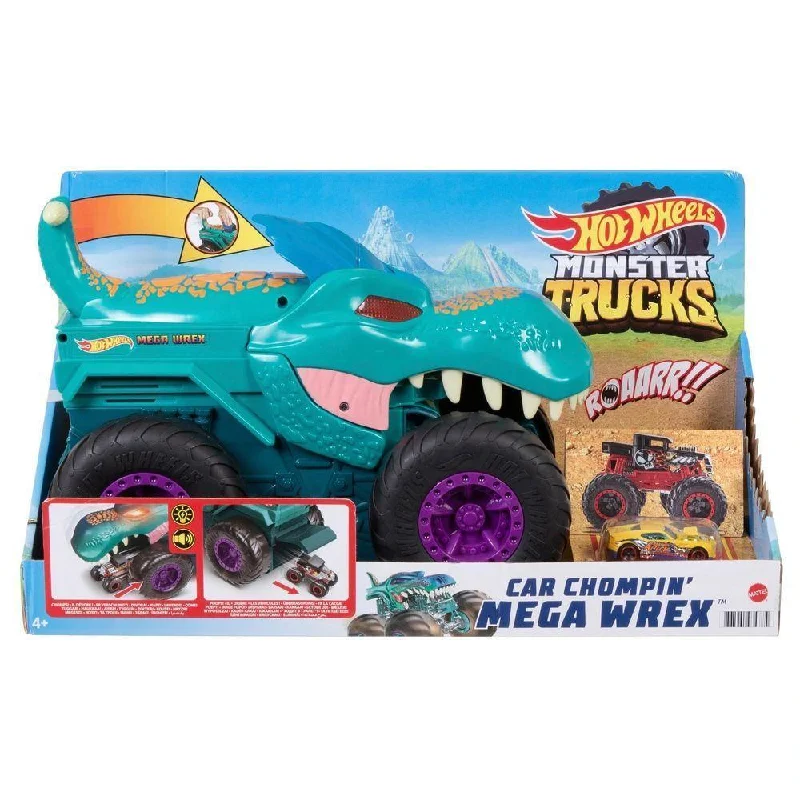 Playful toys Hot Wheels Monster Trucks Car Chompin Mega-Wrex Action Vehicle