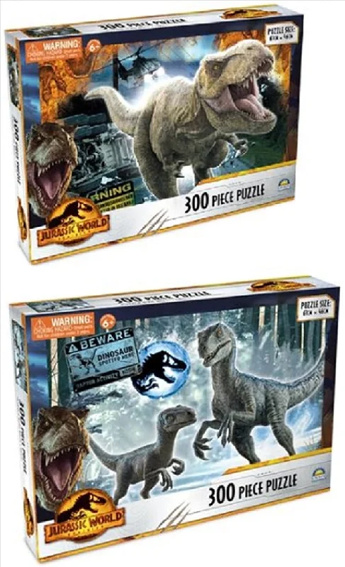 Exciting gamesJURASSIC WORLD DINOSAUR 300PC PUZZLE
