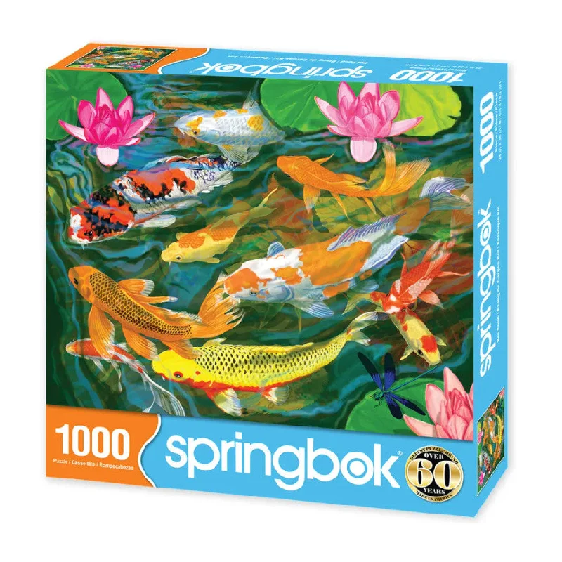Challenging puzzles Koi Pond 1000 Piece Puzzle