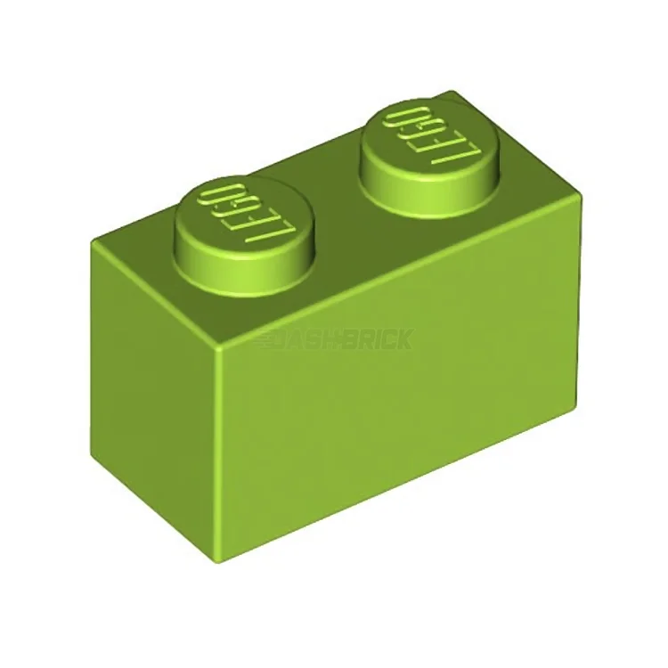 Offering a wide range of themes LEGOLEGO Brick 1 x 2, Lime Green [3004]