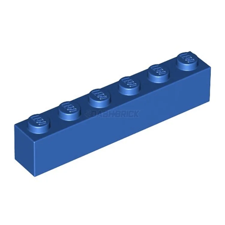 Seamlessly fitting LEGO connectionsLEGO Brick, 1 x 6, Blue [3009]