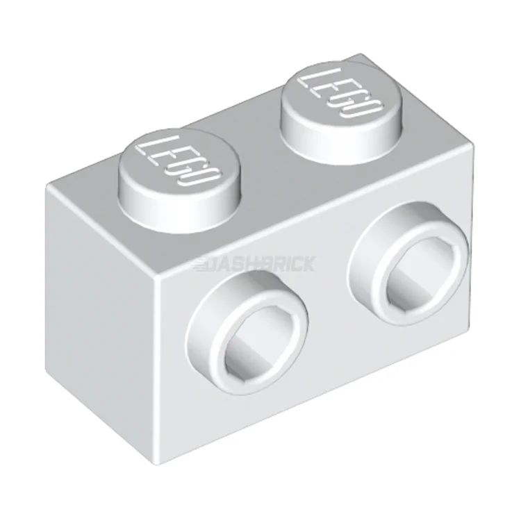 Offering interactive play LEGOLEGO Brick, Modified 1 x 2 with Studs on One Side, White [11211] 6058177