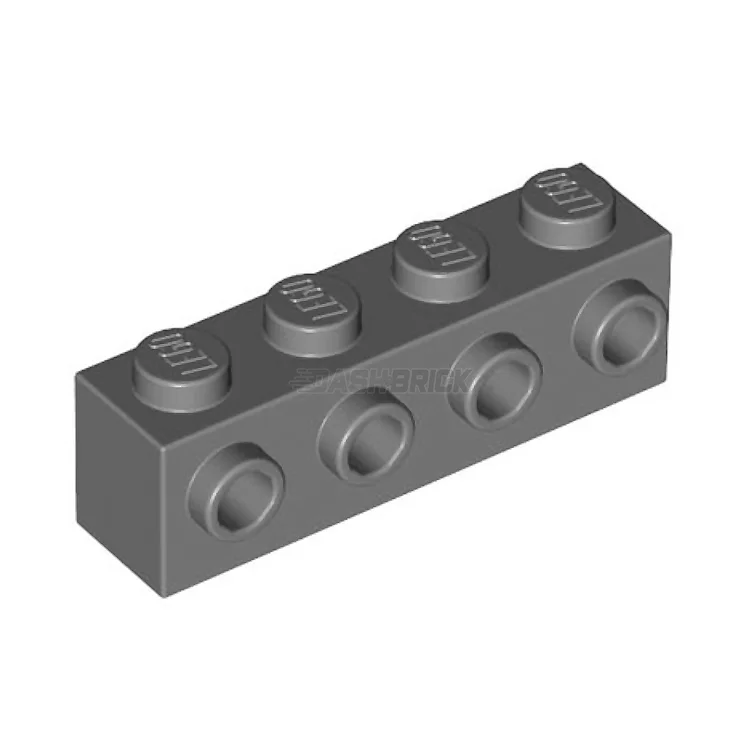 Intricately designed LEGOLEGO Brick, Modified 1 x 4, 4 Studs on 1 Side, Dark Grey [30414] 4210725