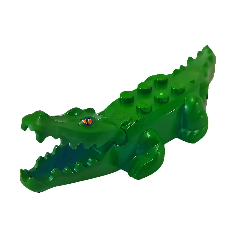 Customizable and personalized LEGO optionsLEGO Minifigure Animal - Crocodile/Alligator, Printed Eyes, 20 Teeth, Green [18904]