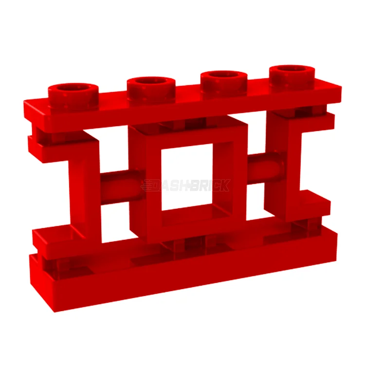 Promoting language development LEGOLEGO Fence 1 x 4 x 2 Ornamental Asian Lattice, 4 Studs, Red [32932]