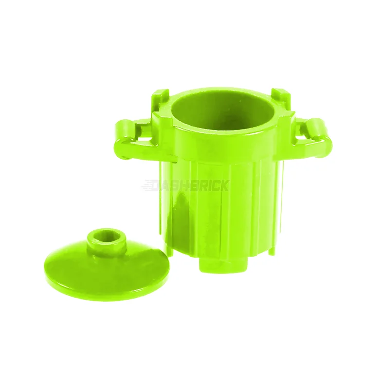Offering a sense of nostalgia LEGOLEGO Container, Garbage Bin/Trash Can with Lid, Lime Green - City/Town/Street [92926]