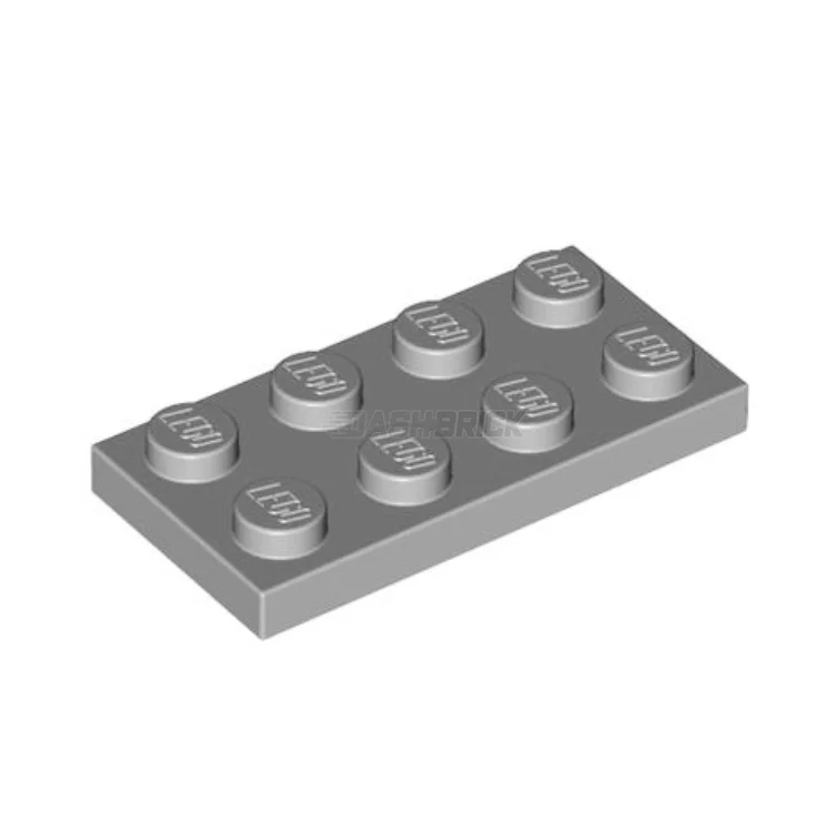 Precisely scaled LEGO miniaturesLEGO Plate 2 x 4, Light Grey [3020] 4211395
